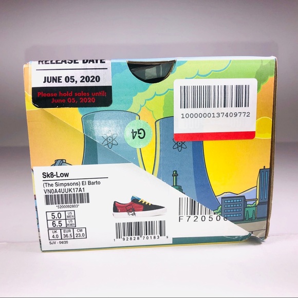 VANS SK8 Low The Simpsons El Barto Multicolor Shoe - Picture 8 of 10